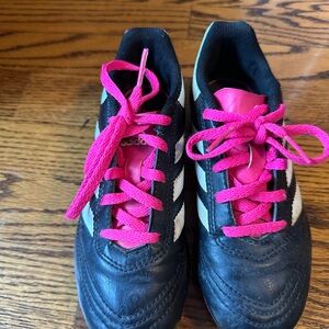 Adidas Black and Pink Soccer Cleats